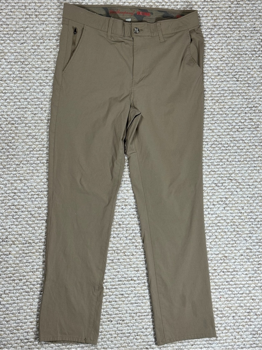 Weatherproof Vintage Men’s Stretch Travel Pants Khaki Regular Fit 36x30